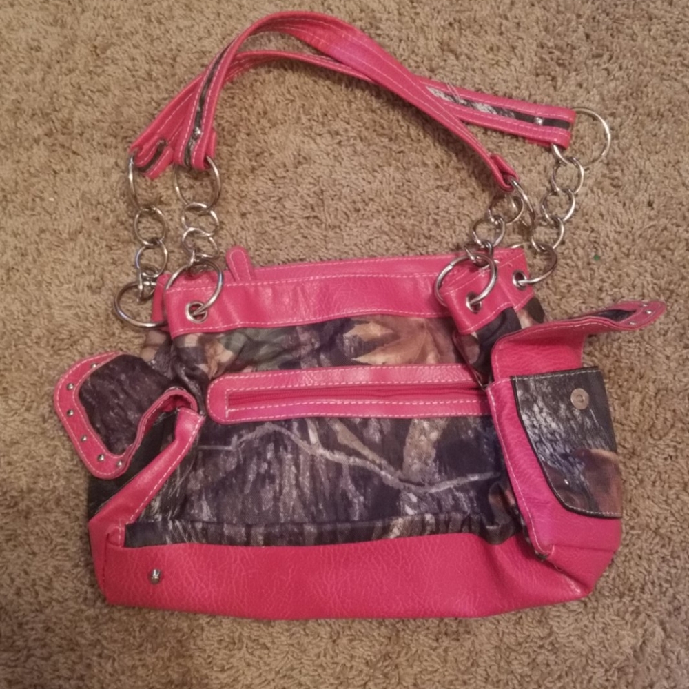 Pink camo purse